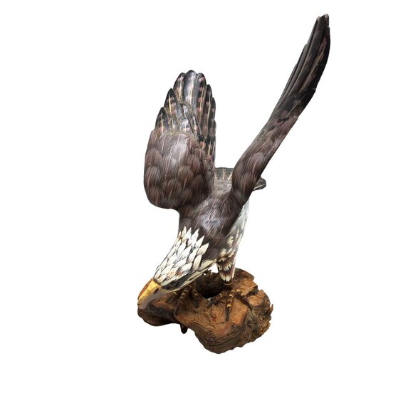 vintage hand crafted and painted wooden american eagle statue/figurine - Picture 8 of 10